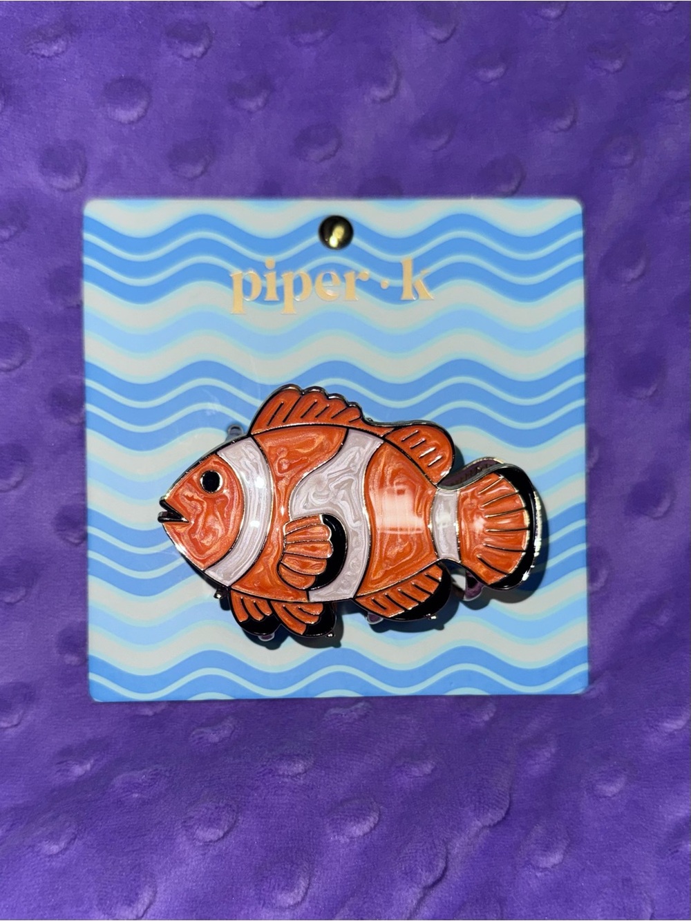 Piper Orange & White Clownfish Pin